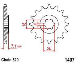 Dirt Racing Front Sprocket 10 [JTF1407.10] 520