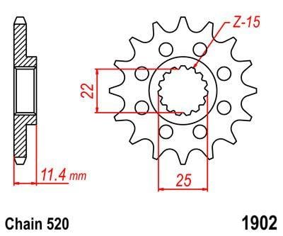Factory Image Racing Front Sprocket JTF1902 (520)