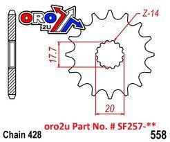 Dirt Racing Front Sprocket 14 [JTF558.14] 428