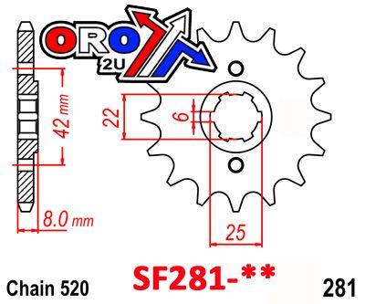 Factory Image Racing Front Sprocket JTF281 (520)