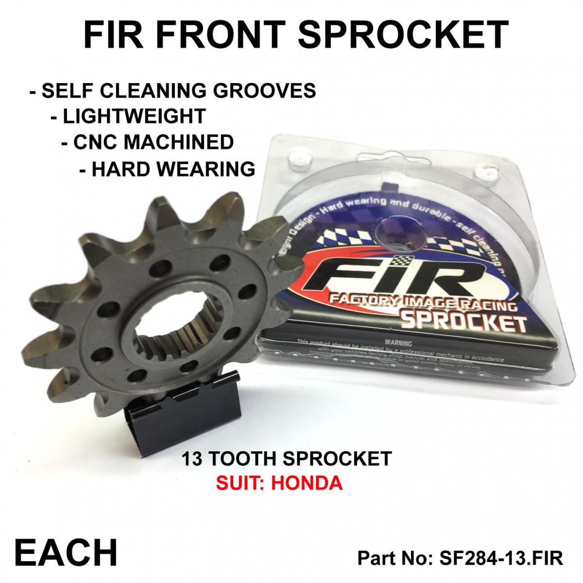 Factory Image Racing Front Sprocket Groove & Light, JTF284.1.13