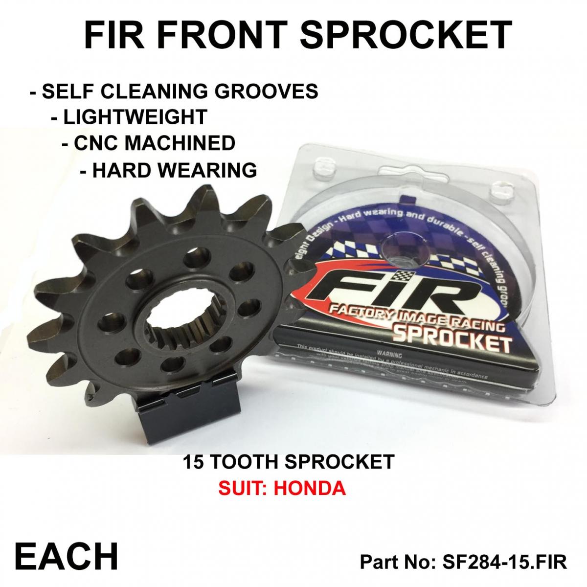 Factory Image Racing Front Sprocket Groove & Light, JTF284.1.15