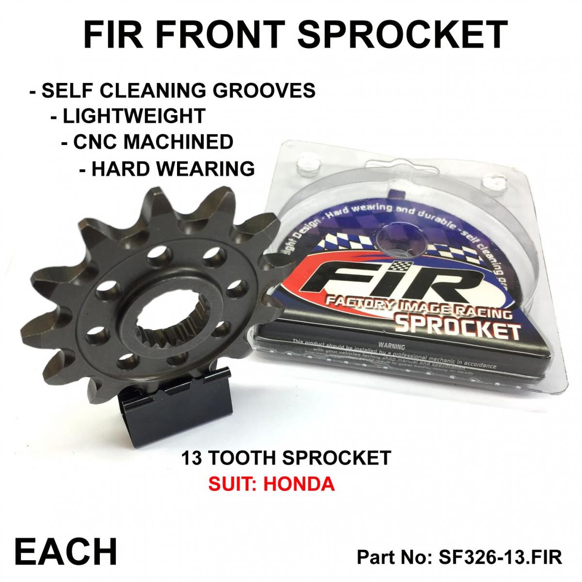 Factory Image Racing Front Sprocket Groove & Light JRF326, JTF326.1.13