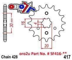 Dirt Racing Front Sprocket 14 [JTF416/417.14] 428