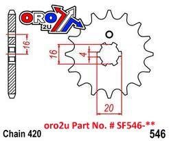 Dirt Racing Front Sprocket 14 [JTF546.14] 420, Chromolly