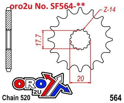 Dirt Racing Front Sprocket 13 [JTF564.13] 520 MX-56313