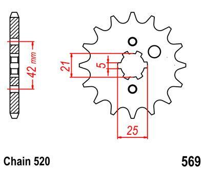 Factory Image Racing Front Sprocket 13 [JTF569.13] 520
