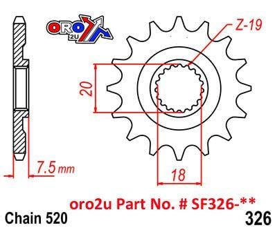 Factory Image Racing Front Sprocket 14 [JTF824.14] 520