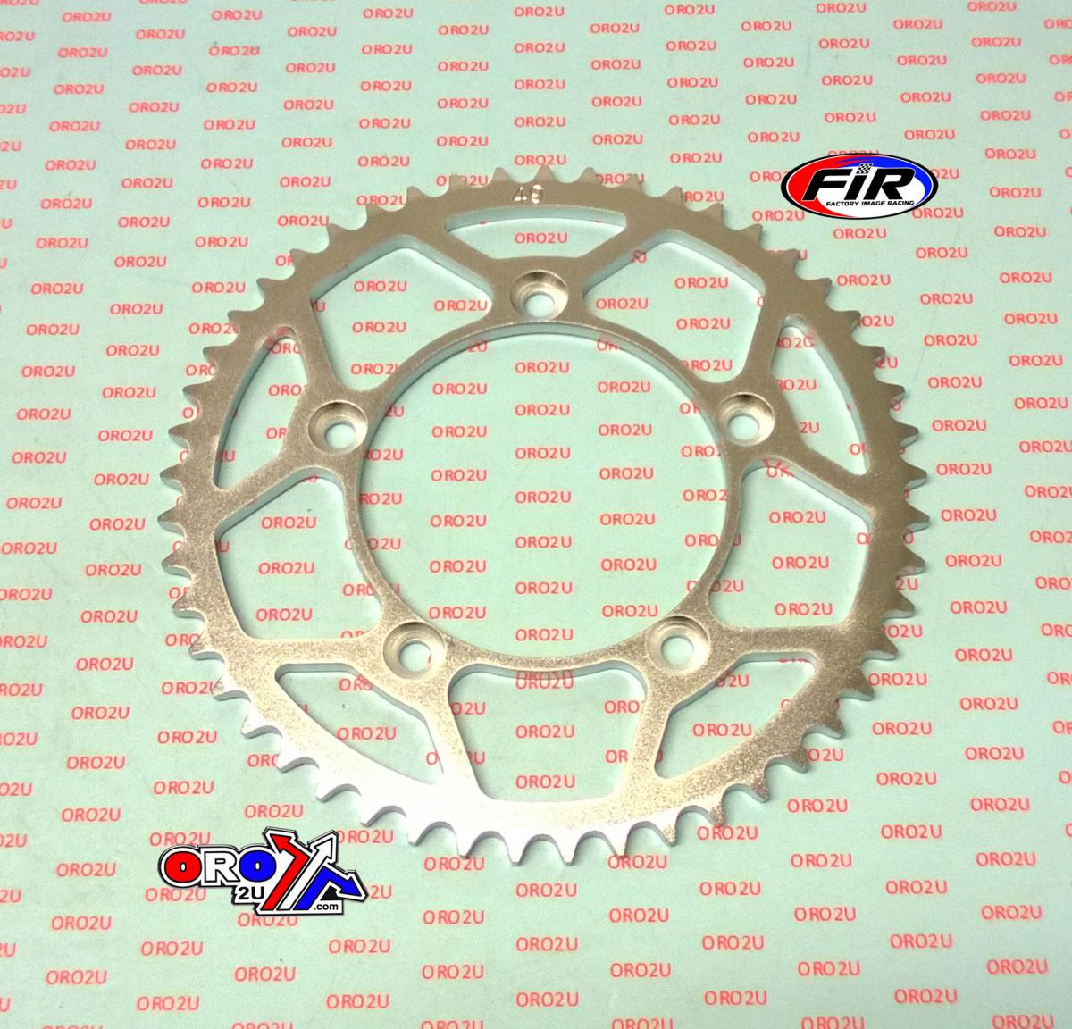 Factory Image Racing Rear Sprocket Steel Light Sil, MX-89449-2 Silver, SR046-49 JTR89449