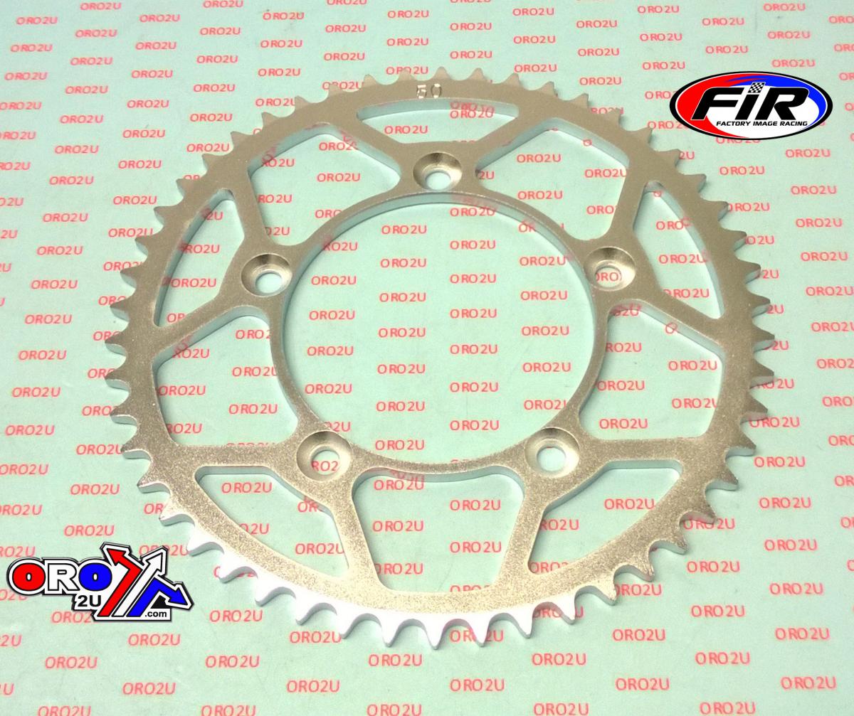 Factory Image Racing Rear Sprocket Steel Light Sil, MX-89450-2 Silver, SR046-50 JTR89450