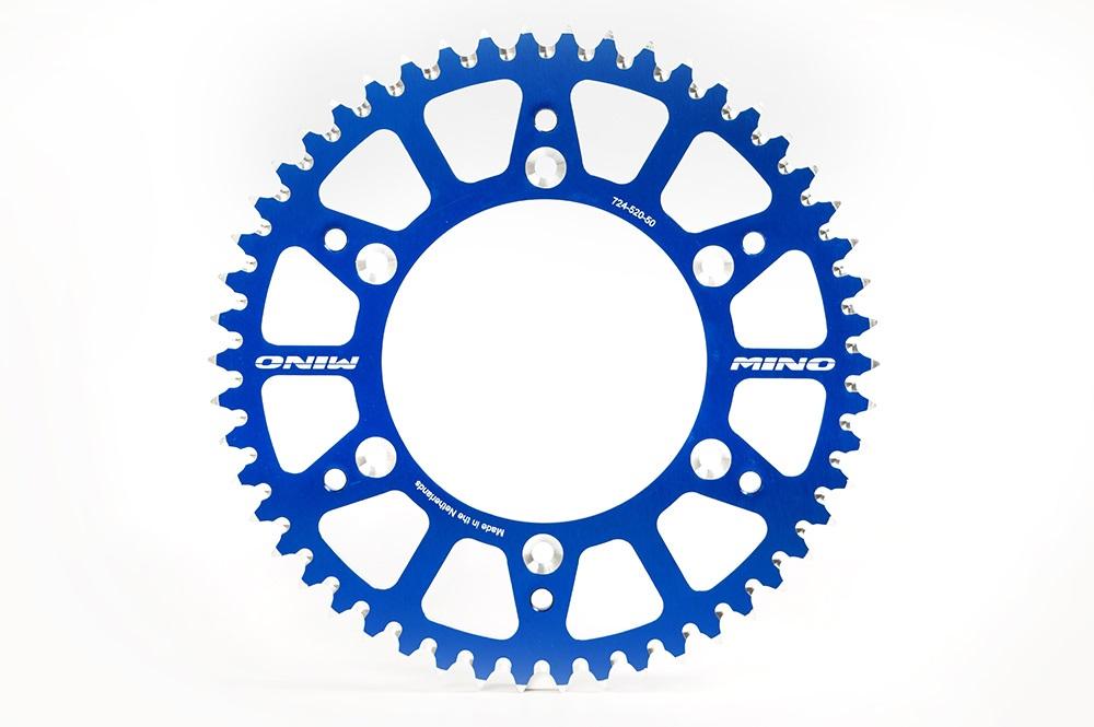 Mino Rear Sprocket Alloy Blue, Mino 25-612-51 Blue JTR460 Black