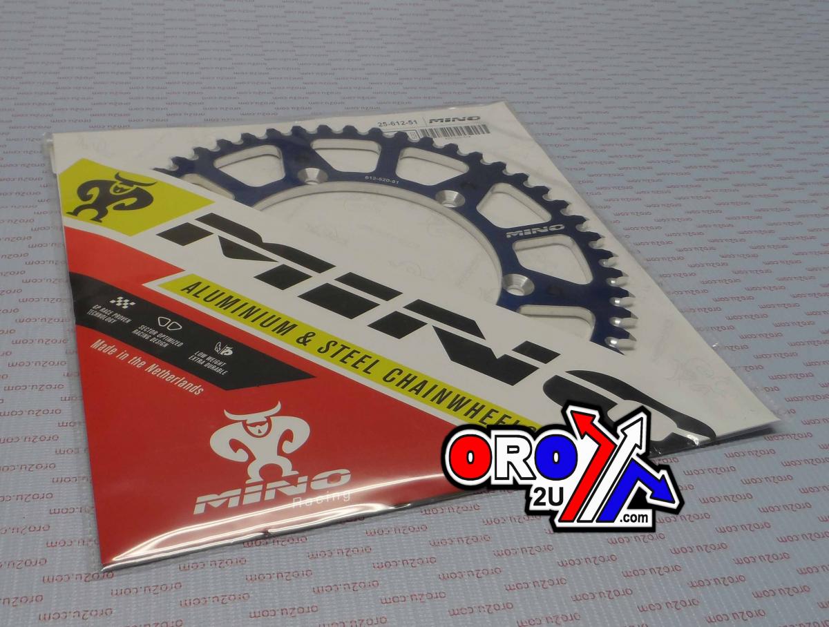 Mino Rear Sprocket Alloy Blue, Mino 25-612-51 Blue JTR460 Black