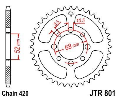 Factory Image Racing Rear Sprocket Steel 37 [JTR801.37] 420
