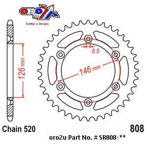 Dirt Racing Rear Sprocket Steel JTR808 L17-4250, MX-80850-1