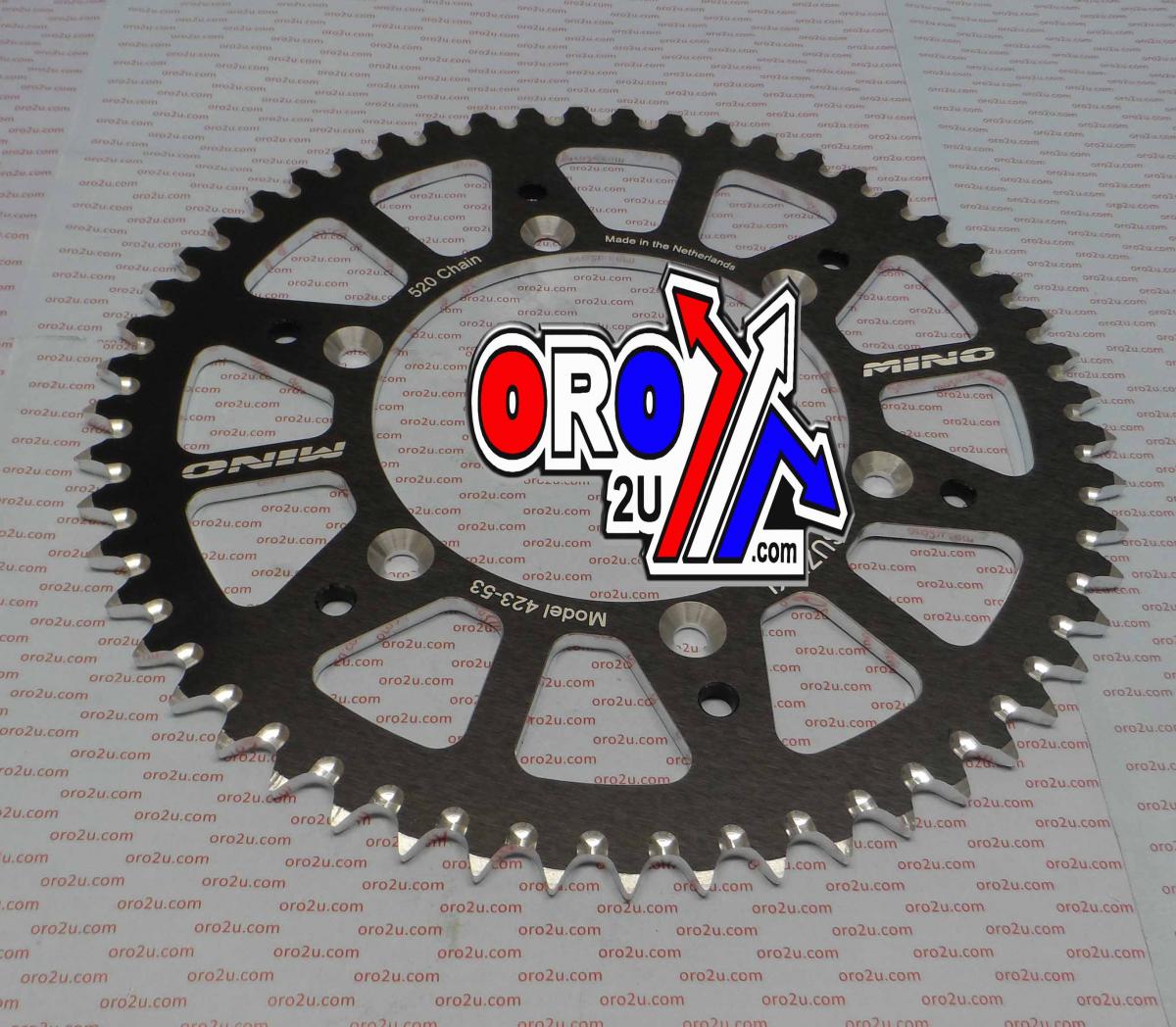 Mino Rear Sprocket Alloy Black, 25-423-520-53 JTR808