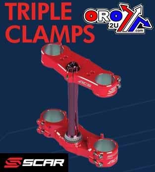 Scar Racing Triple Clamps 20 Red CRF, Offset 20mm SCAR S2417
