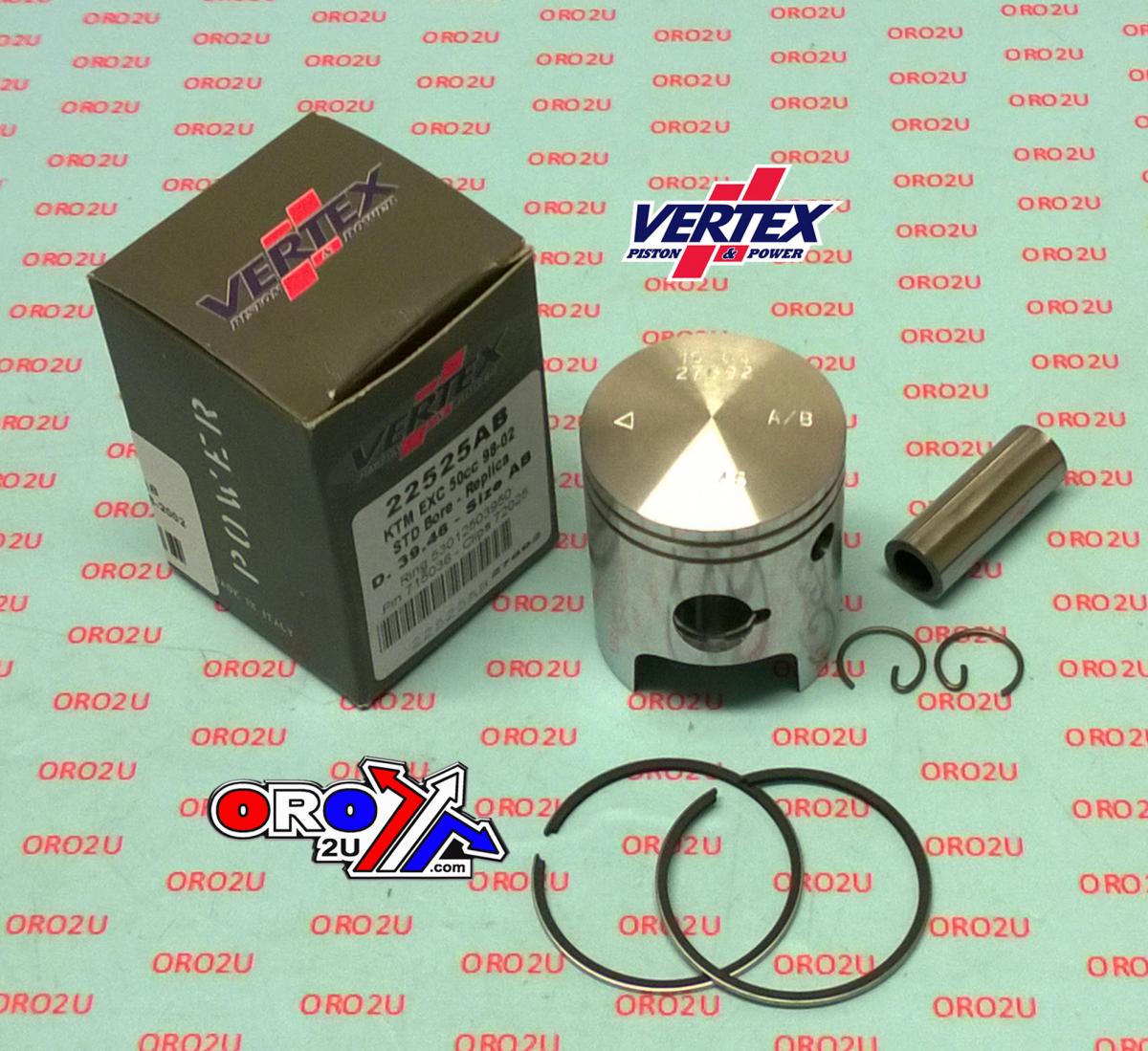 Piston Kit Vertex 39.5 G/H Beta RK6 5CC 98-02, Vertex KXE50 EXC50