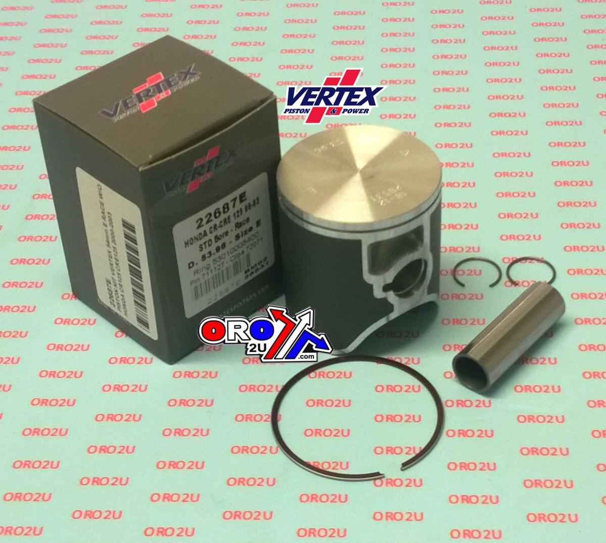 Piston Kit Vertex 54.0 C Honda CR/Cre 125 00-03 Race, Vertex W/O Port
