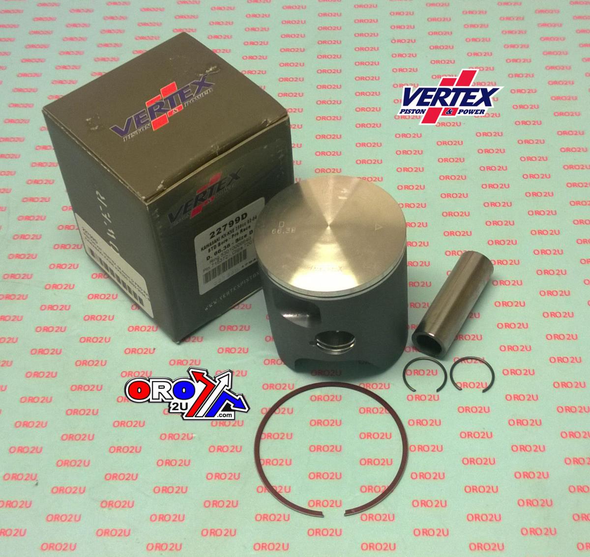 Piston Kit Vertex 66.4 C Kawasaki KX/Kxe 250 02-04 Pro Race, Vertex Single Ring