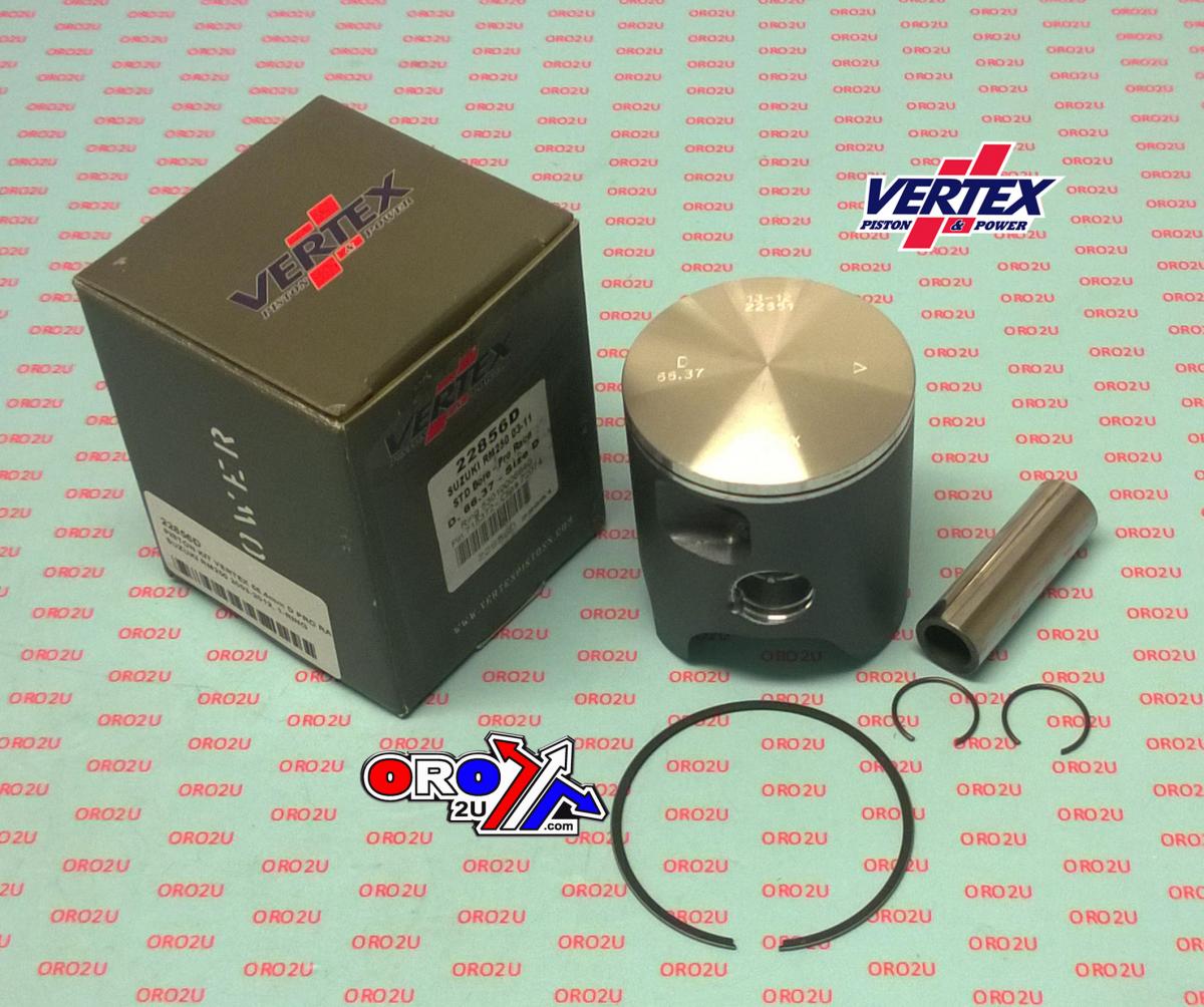 Piston Kit Vertex 66.4 D Suzuki RM 250 03-12 Pro Race, Vertex Single Ring