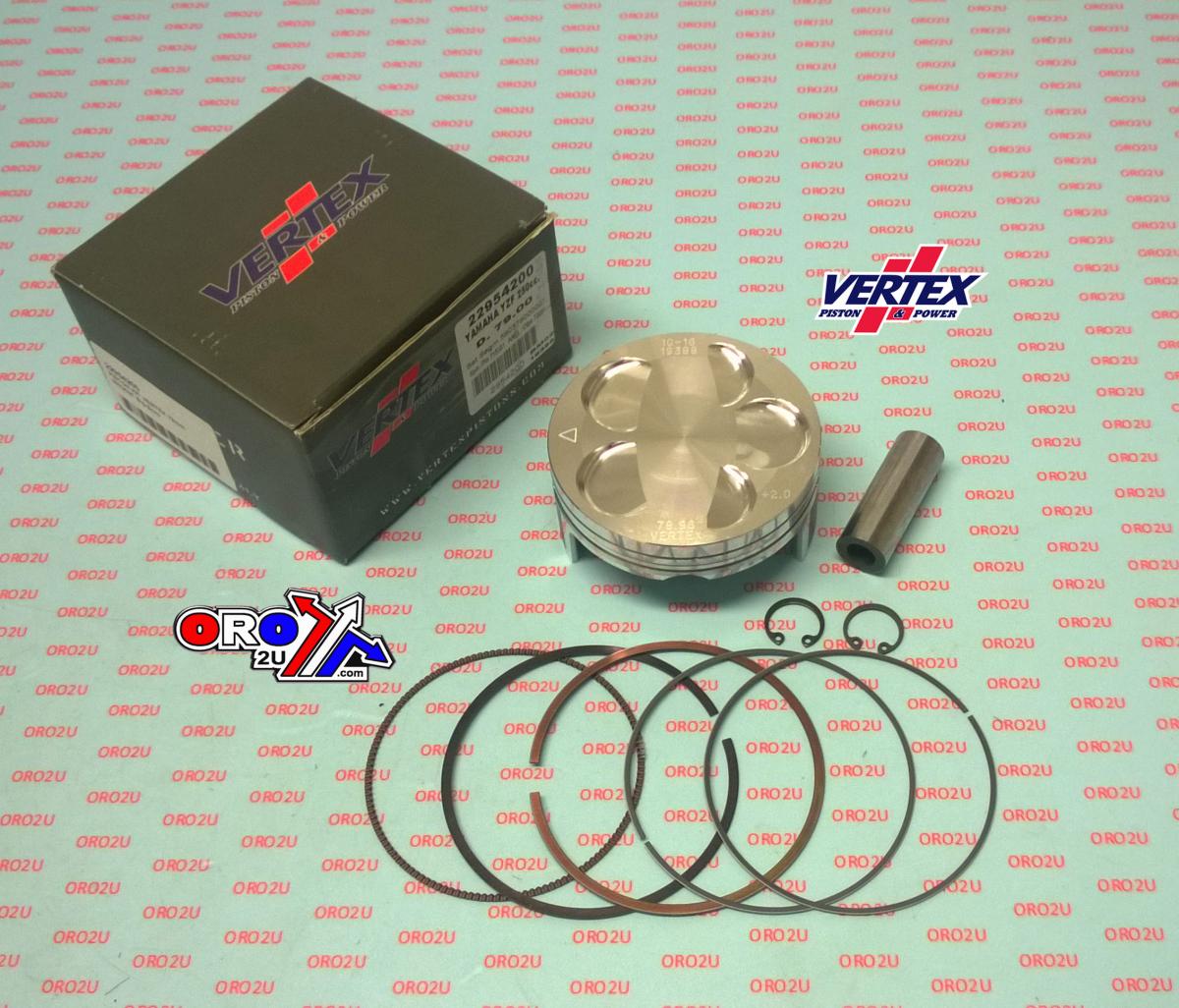 Piston Kit Vertex 79.0 Yamaha YZ/WR 250 01-04, Vertex Os +2.00 Big Bore