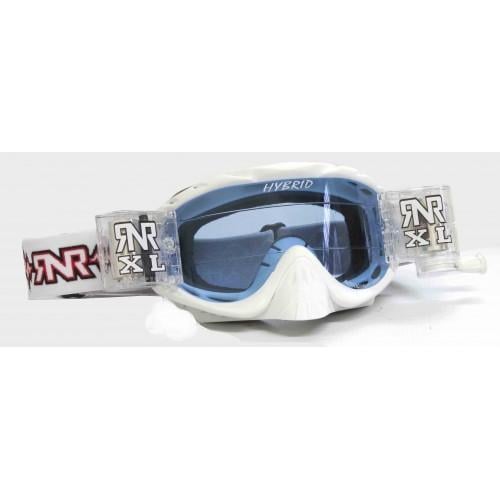RNR HYBRID WHITE XL ROLL & TEAR OFF, WHITE GOGGLE, 36MM ROLL OFF, GH22XL, ROLL & TEAR OFF