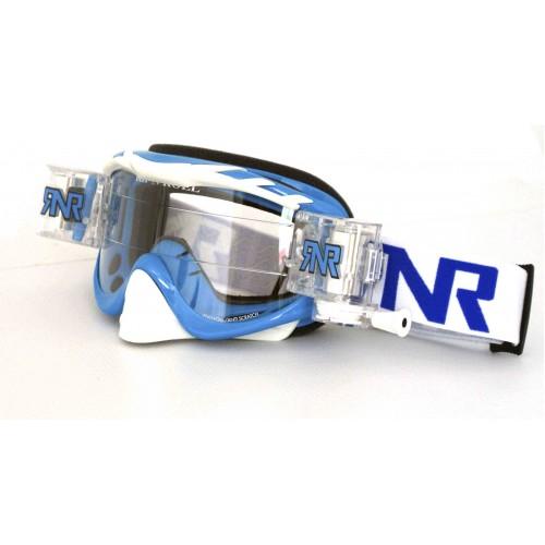 RNR HYBRID PACIFIC BLUE FULLY LOADED ROLL OFF, PACIFIC BLUE GOGGLE, GH44, ROLL & TEAR OFF