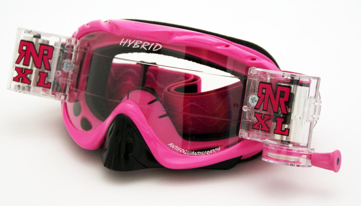 RNR HYBRID PINK XL ROLL & TEAR OFF, PINK GOGGLE, 36MM ROLL OFF, GH49XL, ROLL & TEAR OFF