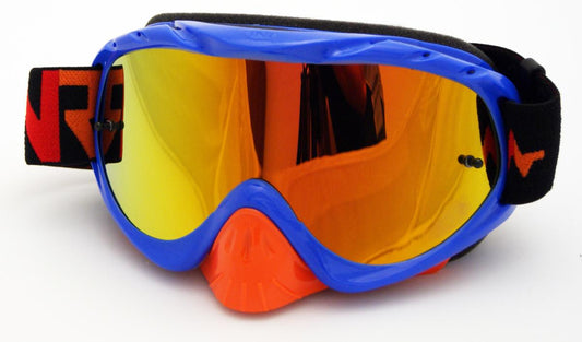 RNR HYBRID BLUE/ORANGE MIRRORED LENS, BLUE/ORANGE KTM GOGGLE, GH446M, MIRRORED LENS