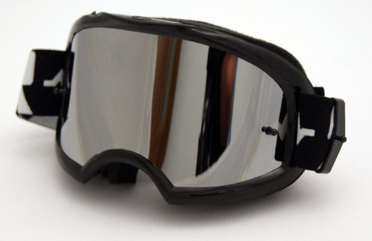 RNR COLOSSUS BLACK MIRRORED LENS, BLACK GOGGLE, GX23M, MIRRORED LENS