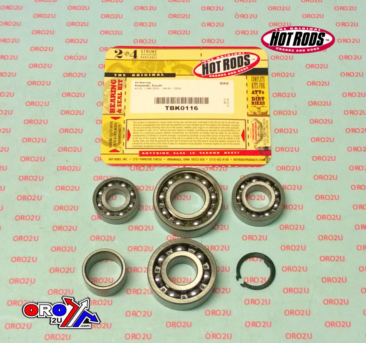 TRANSMISSION BEARING KIT KX60 85-03, HOTRODS TBK0116