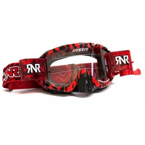 £18+VAT WHILST STOCKS LAST, RNR HYBRID WILD RD/BK FULLY LOADED ROLL OFF, WILD RED & BLACK GOGGLE GH365, ROLL & TEAR OFF