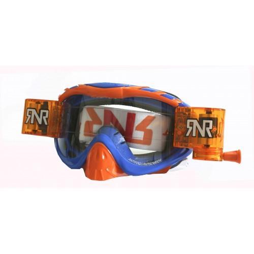 £18+VAT WHILST STOCKS LAST, RNR HYBRID BLUE/ORANGE FULLY LOADED ROLL OFF, BLUE/ORANGE KTM GOGGLE GH446, ROLL & TEAR OFF