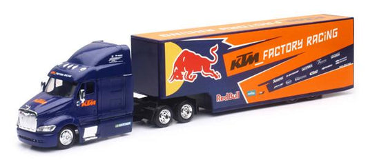 MODEL DIE CAST RED BULL KTM RACE, TRUCK, BLUE AND ORANGE, SCALE 1:43, NEWRAY 15973