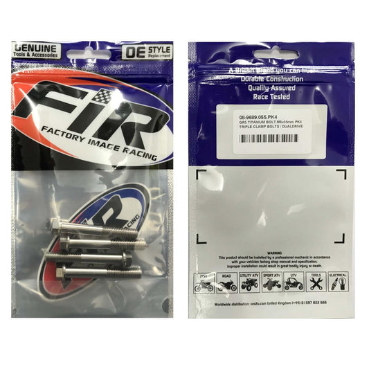 Factory Image Racing Titanium GR5 Titanium Bolt M8x55mm PK4, Triple Clamp Bolts / Dualdrive
