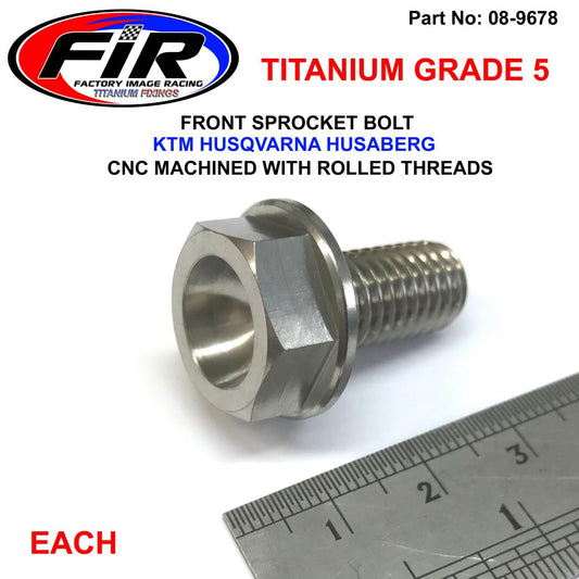 Factory Image Racing Titanium Titanium Front Sprocket Bolt, 59033034044 KTM Hus / M10x1.5mm