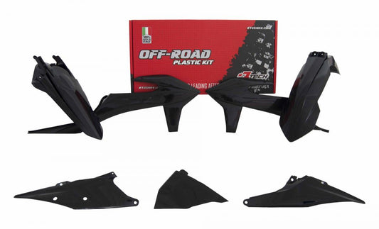 PLASTIC KIT/5 2020-23 EXC/EXC-F BLACK, RTECH R-KITKTM-NR0-420