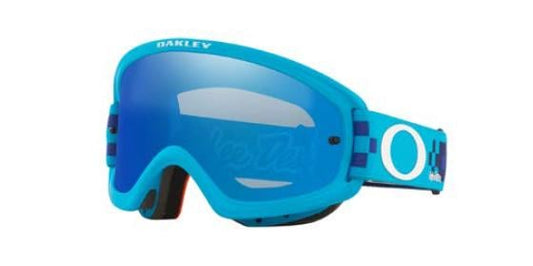 OAKLEY O FRAME 2.0 XS TLD CHECKERBOARD BLUE, OA OO7116-12, TROY LEE DESIGN 2020, BLACK ICE IRIDIUM LENS