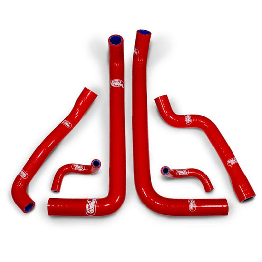 COOLANT HOSE 6 PIECE KIT RED 14-17 GAS 200 250 300 EC XC THERMOSTAT BYPASS SAMCO GAS-7-RD