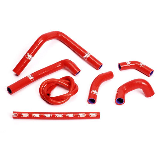 COOLANT HOSE 7 PIECE KIT RED 02-12 HONDA 250 CR 250 R SAMCO SPORT HON-17-RD