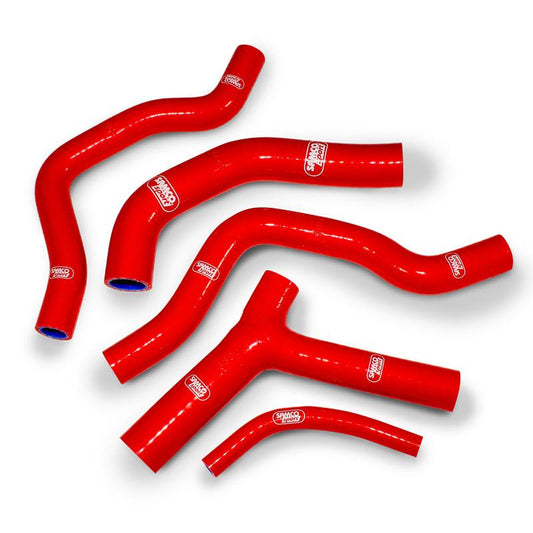 COOLANT HOSE 5 PIECE KIT RED 85-88 HONDA 500 CR SAMCO SPORT HON-40-RD
