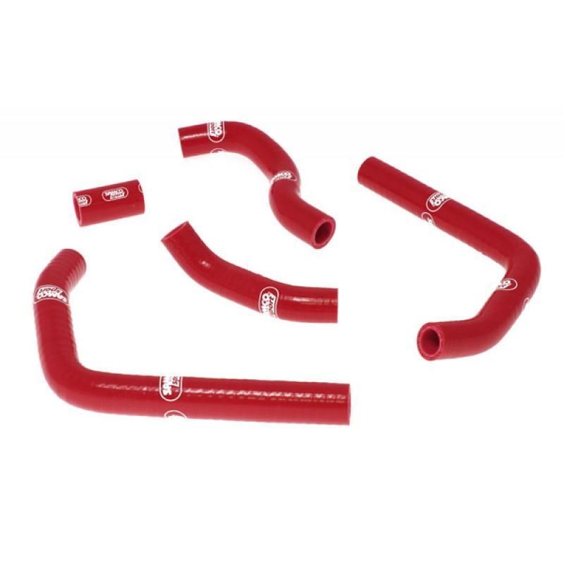 COOLANT HOSE 5 PIECE KIT RED 05-12 HONDA 125 CR R SAMCO SPORT HON-47-RD