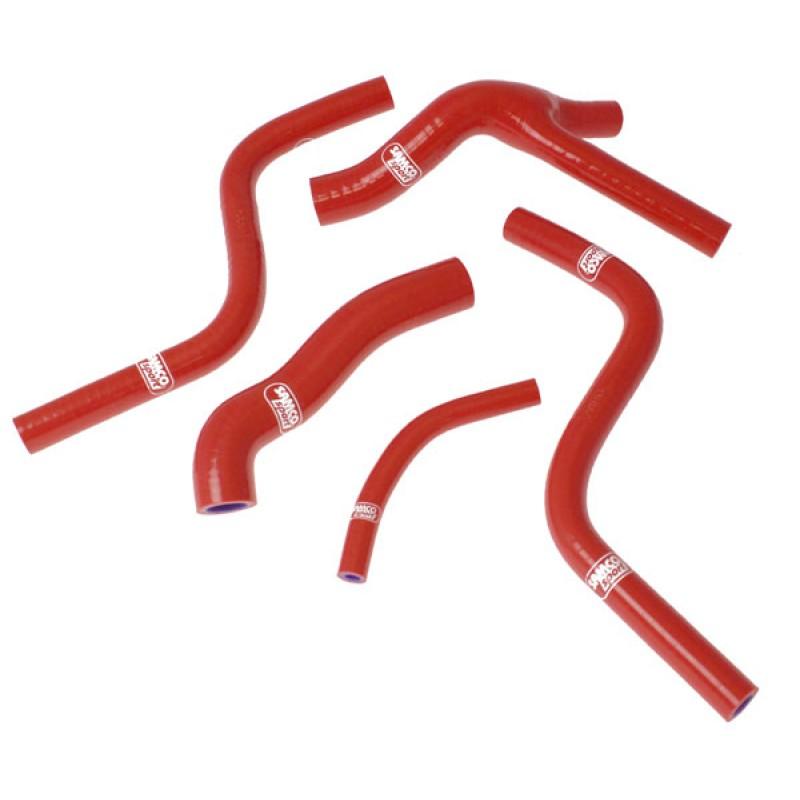 COOLANT HOSE 5 PIECE KIT RED 85-87 HONDA 250 CR R SAMCO SPORT HON-58-RD