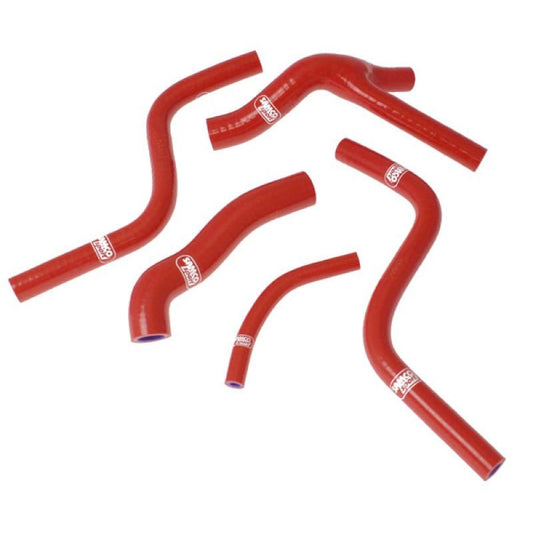 COOLANT HOSE 5 PIECE KIT RED 85-87 HONDA 250 CR R SAMCO SPORT HON-58-RD