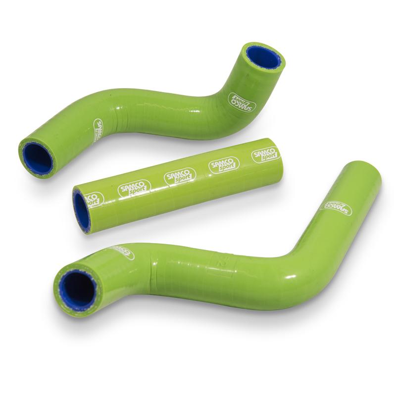 COOLANT HOSE 3 PIECE KIT GREEN 98-13 KAWASAKI 80 85 KX SAMCO SPORT KAW-20-GN