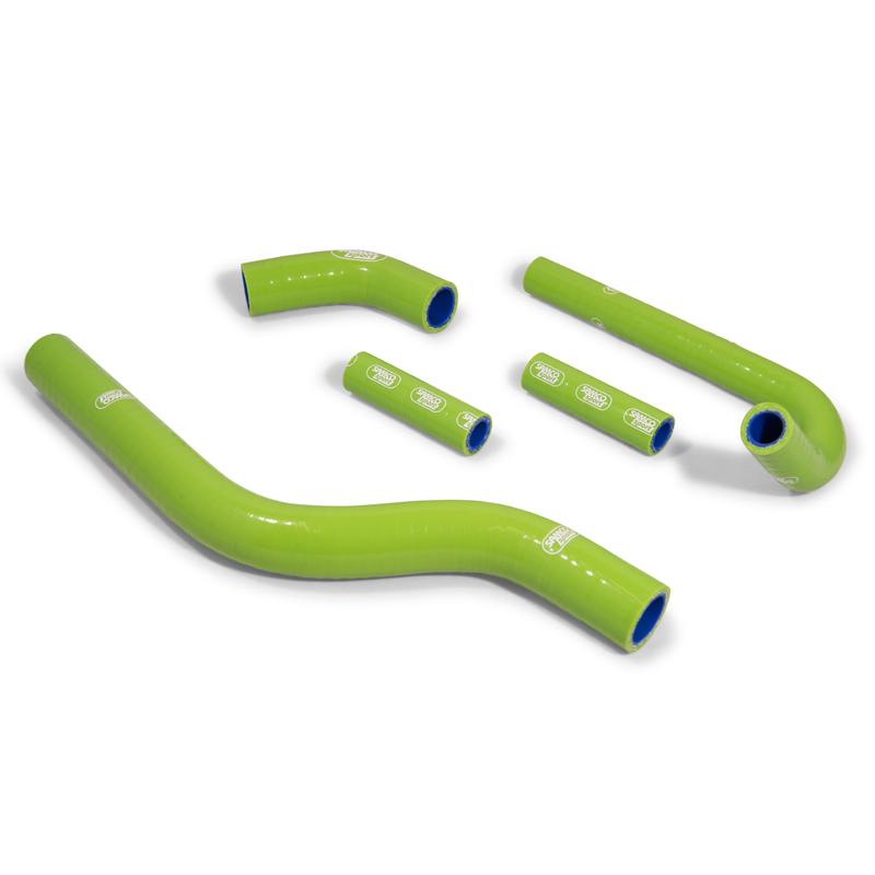 COOLANT HOSE 5 PIECE KIT GREEN 04-05 KAWASAKI 250 KX F SAMCO SPORT KAW-18-GN