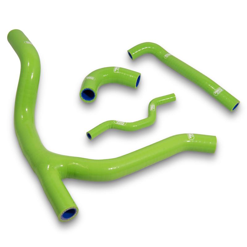 COOLANT HOSE 4 PIECE KIT GREEN 06-08 KAWASAKI 250 KX F SAMCO SPORT KAW-21-GN