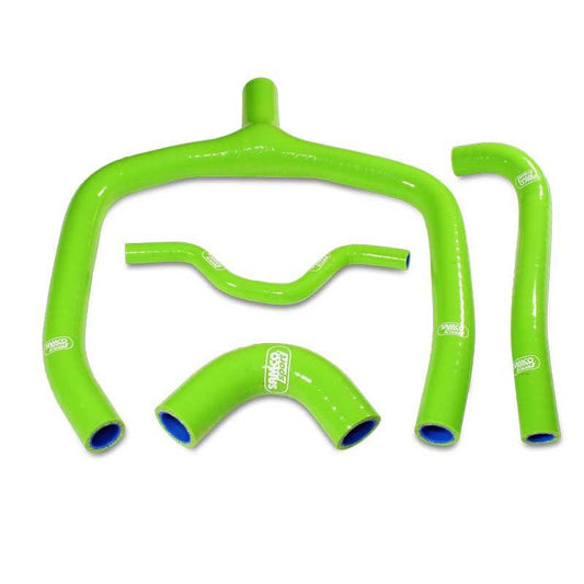 COOLANT HOSE 4 PIECE KIT GREEN 09-16 KAWASAKI 250 KX F 'Y' RACE DESIGN SAMCO KAW-33-GN