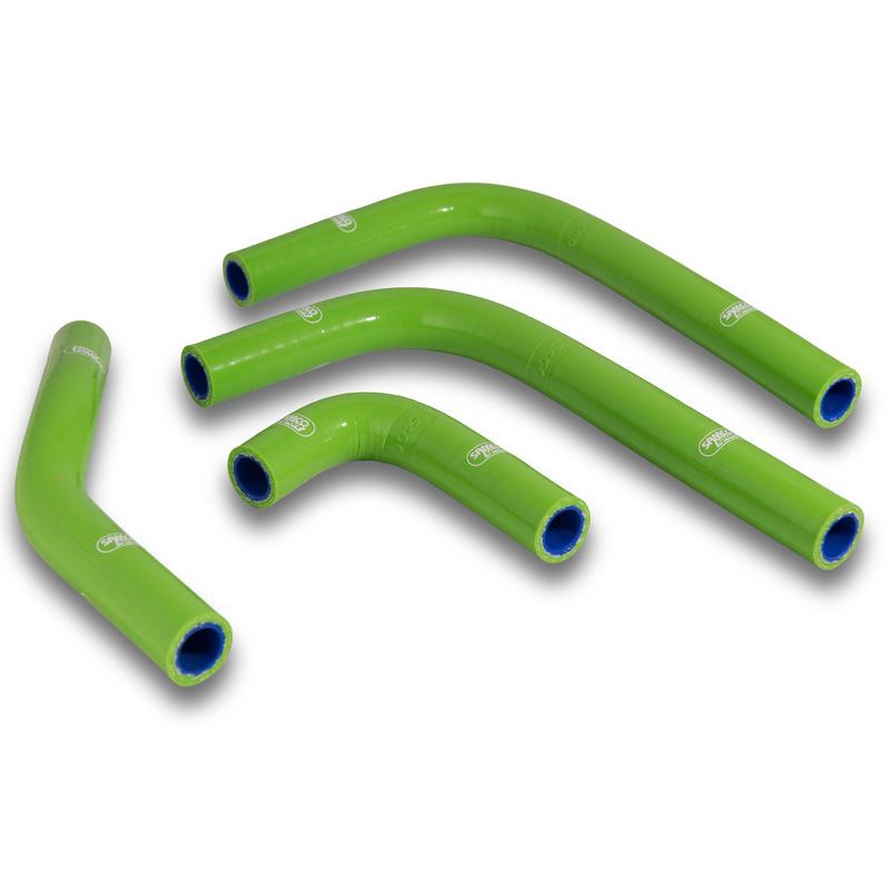 COOLANT HOSE 4 PIECE KIT GREEN 17-19 KAWASAKI 250 KX F OEM DESIGN SAMCO SPORT KAW-88-GN