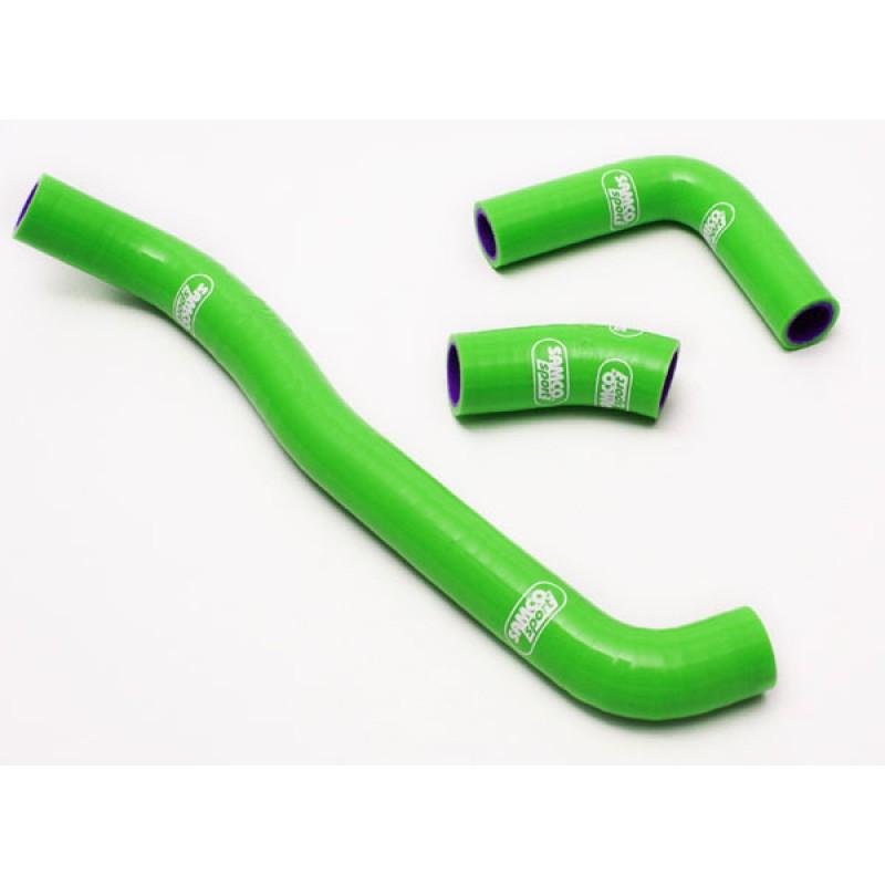 COOLANT HOSE 3 PIECE KIT GREEN 03-04 KAWASAKI KLX 400 SR SAMCO SPORT KAW-24-GN